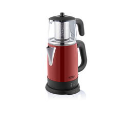 Arnica Demli Stil Kırmızı Cam Çay Makinesi - Thumbnail