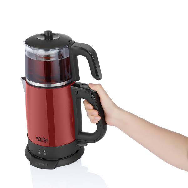Arnica Demli Stil Kırmızı Cam Çay Makinesi - 11