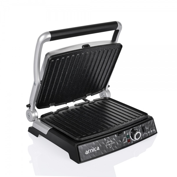 Arnica Diamond Granit Izgaralı Tost Makinesi İnox - 4