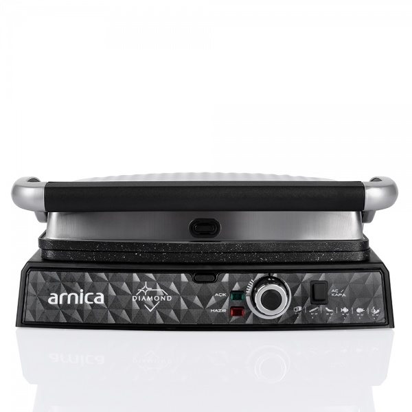 Arnica Diamond Granit Izgaralı Tost Makinesi İnox - 6