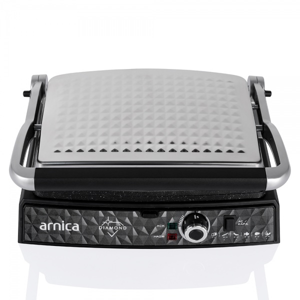 Arnica Diamond Granit Izgaralı Tost Makinesi İnox - 7