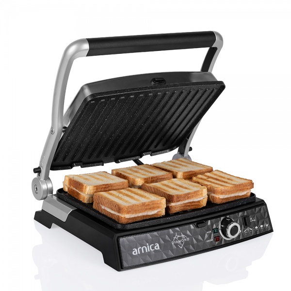 Arnica Diamond Granit Izgaralı Tost Makinesi İnox - 20
