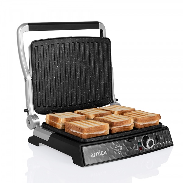 Arnica Diamond Granit Izgaralı Tost Makinesi İnox - 21