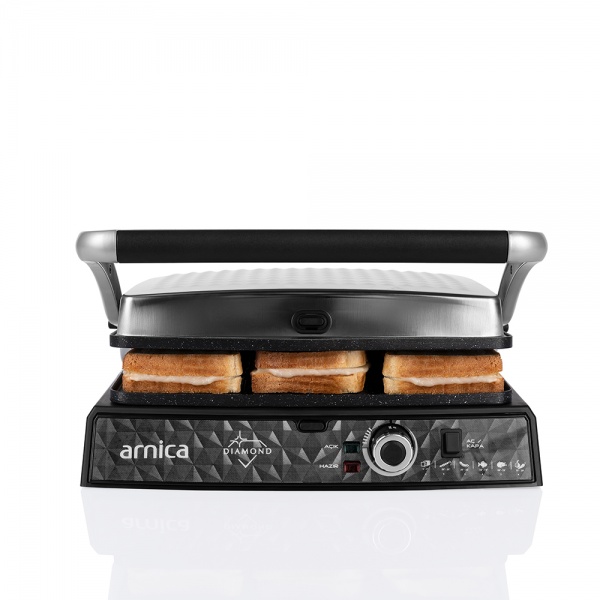 Arnica Diamond Granit Izgaralı Tost Makinesi İnox - 22