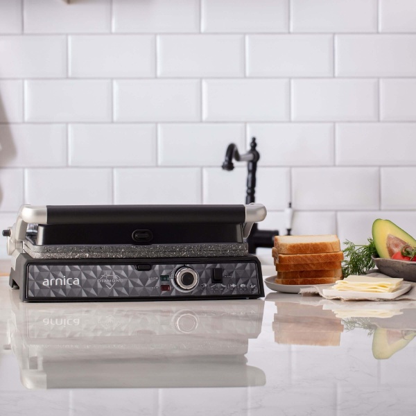 Arnica Diamond Granit Izgaralı Tost Makinesi Siyah - 5