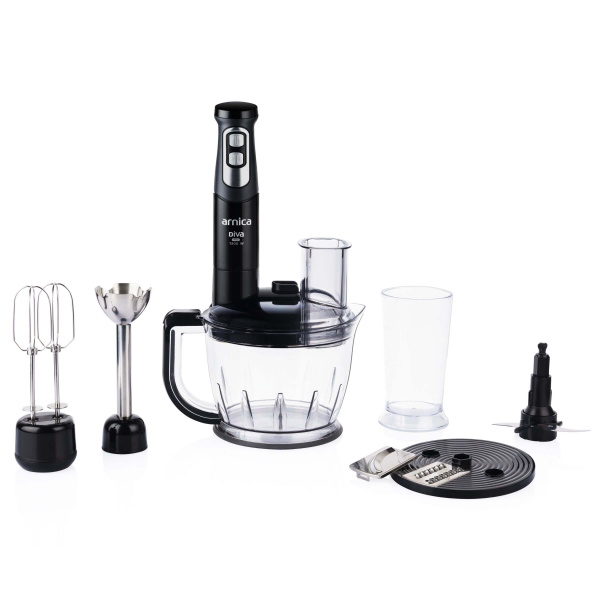 Arnica Diva Pro Siyah Doğrayıcı Blender Seti - 1