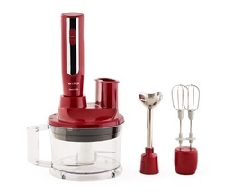 Arnica Master Cook El Blender Seti Kırmızı - Thumbnail