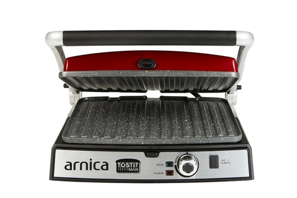 Arnica Tostit Maxi Granit Izgaralı Tost Makinesi Kırmızı - 4