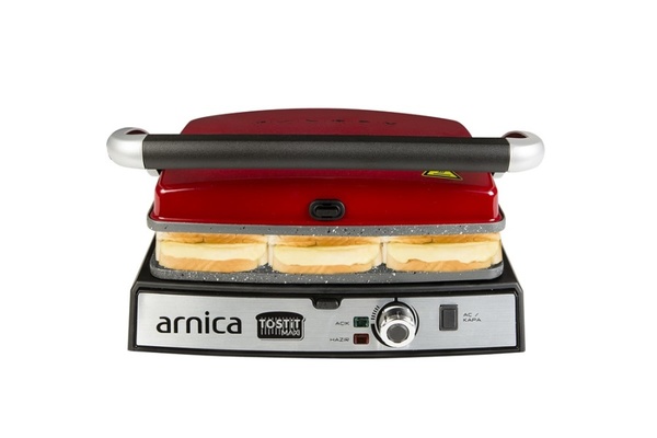 Arnica Tostit Maxi Granit Izgaralı Tost Makinesi Kırmızı - 12